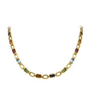 Multicolored Paperclip Long Chain